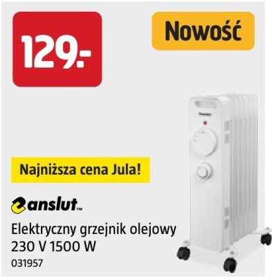 Grzejnik elektryczny olejowy Panslut 230 V 1500 W promocja w Jula