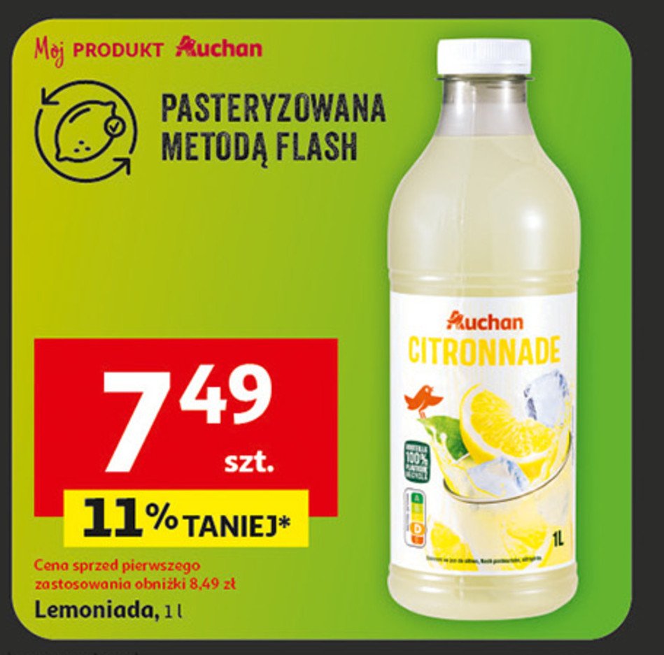 Lemoniada cytrynowa Auchan bio promocja