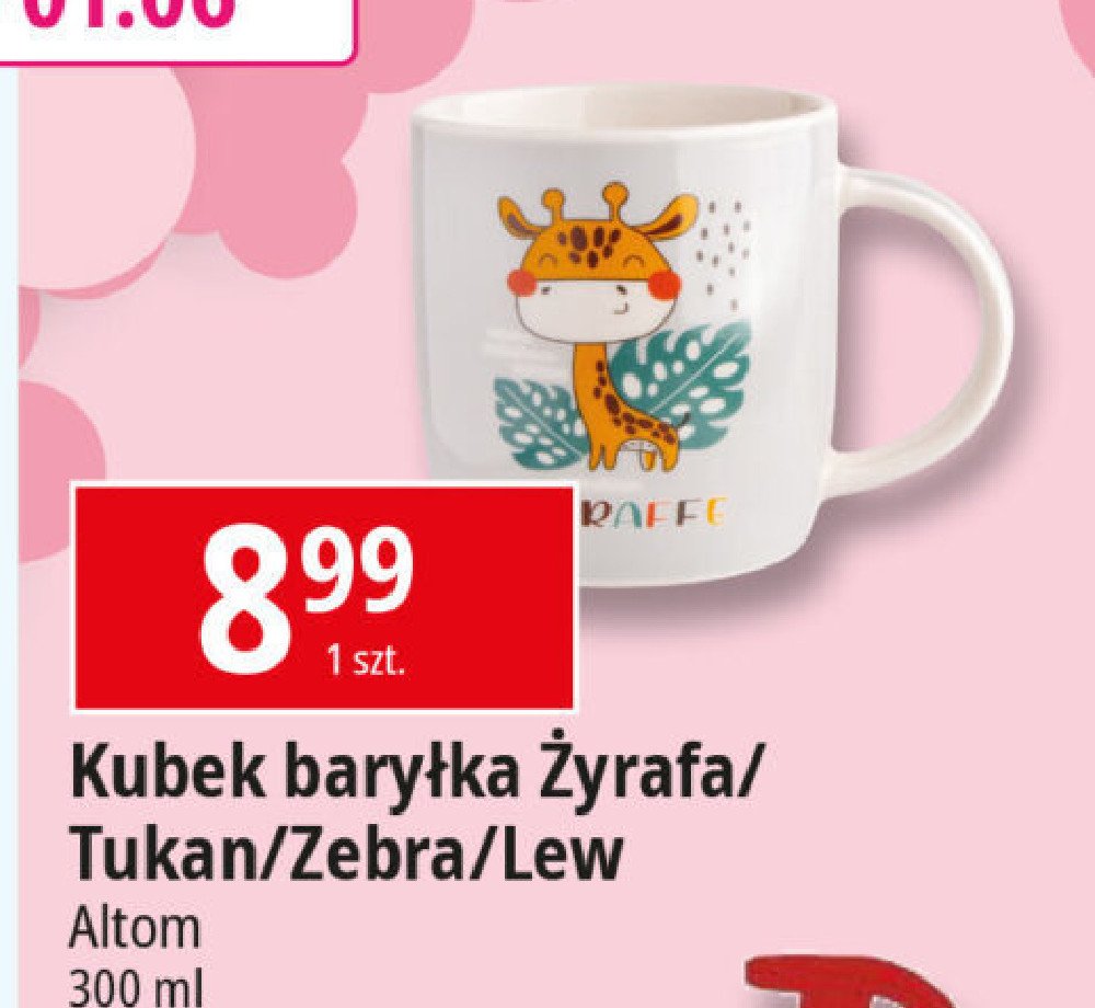 Kubek baryłka zebra Altom design promocja