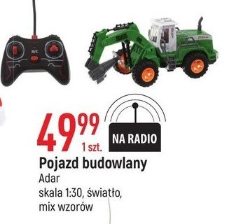 Pojazd budowlany na radio Adar promocja