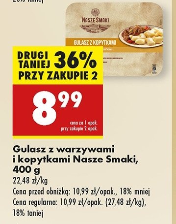 Gulasz z warzywami i kopytkami Nasze smaki promocja