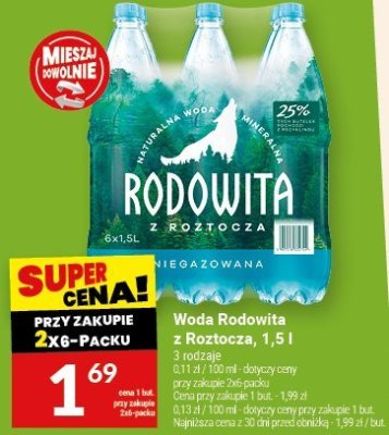 Woda Rodowita z Roztocza promocja w Twój Market