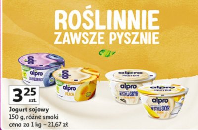 Jogurt sojowy różne smaki promocja w Auchan