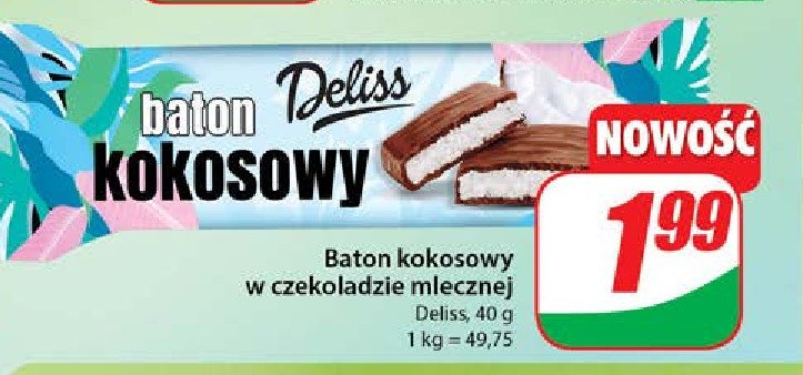 Baton kokosowy Deliss promocja w Dino
