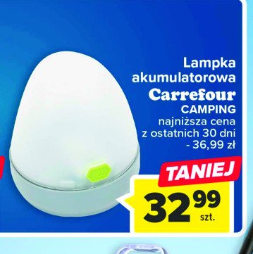 Lampka akumulatorowa camping Carrefour promocja