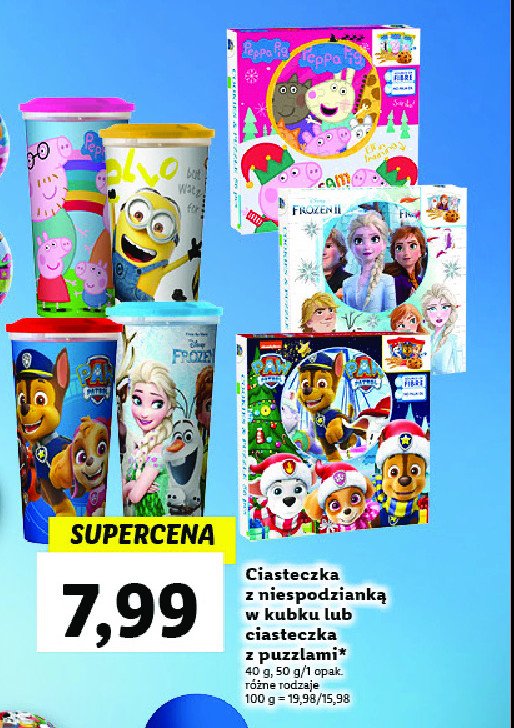 Ciasteczka z kawałkami czekolady + puzzle psi patrol Uno promocja