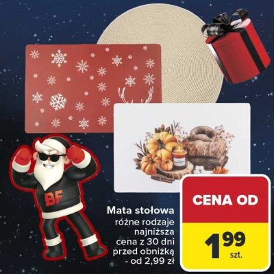 Mata stołowa różne rodzaje promocja w Carrefour