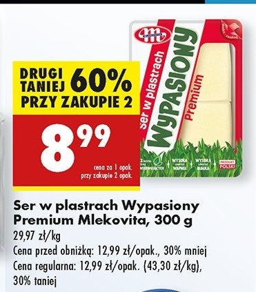 Ser 偶贸艂ty premium plastry Mlekovita wypasiony promocja