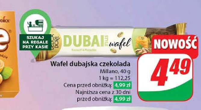 Wafel dubai style Delicadore promocja w Dino