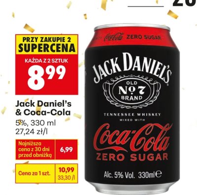Whisky Jack Daniel's & Coca-Cola promocja w Biedronka