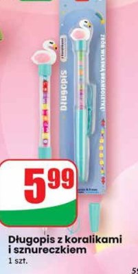 Długopis z koralikami i sznureczkiem promocja w Dino