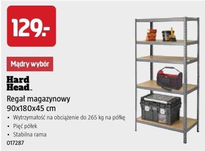 Regał magazynowy Hard Head 90x180x45 cm promocja w Jula