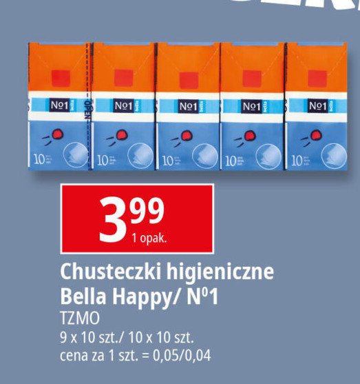 Chusteczki higieniczne Bella no 1 promocja