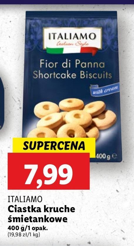 Ciastka kruche śmietankowe Italiamo promocja