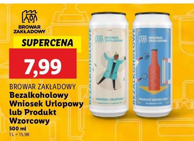 Piwo Browar zakładowy wniosek urlopowy promocja w Lidl