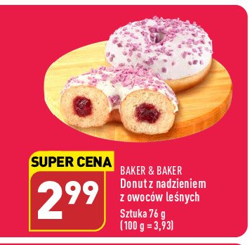 Donut z nadzieniem z owoców leśnych Baker & baker promocja