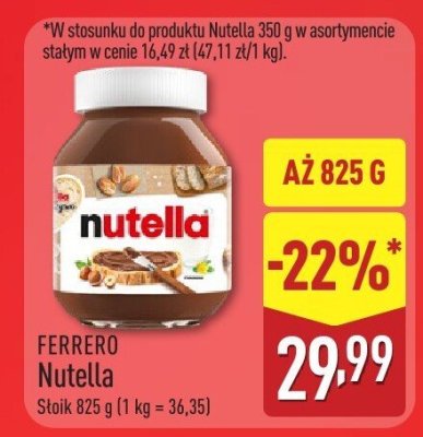 Krem czekoladowy Nutella promocja w Aldi
