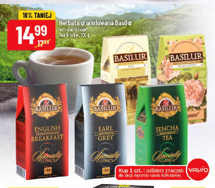 Herbata english breakfast Basilur promocje