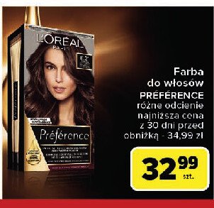 Farba do włosów jasny brąz 6.21 L'oreal preference promocja