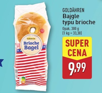 Bajgle typu brioche Goldahren promocja w Aldi