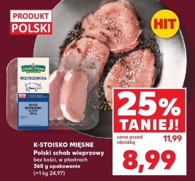 Schab wieprzowy bez kości, w plastrach promocja w Kaufland