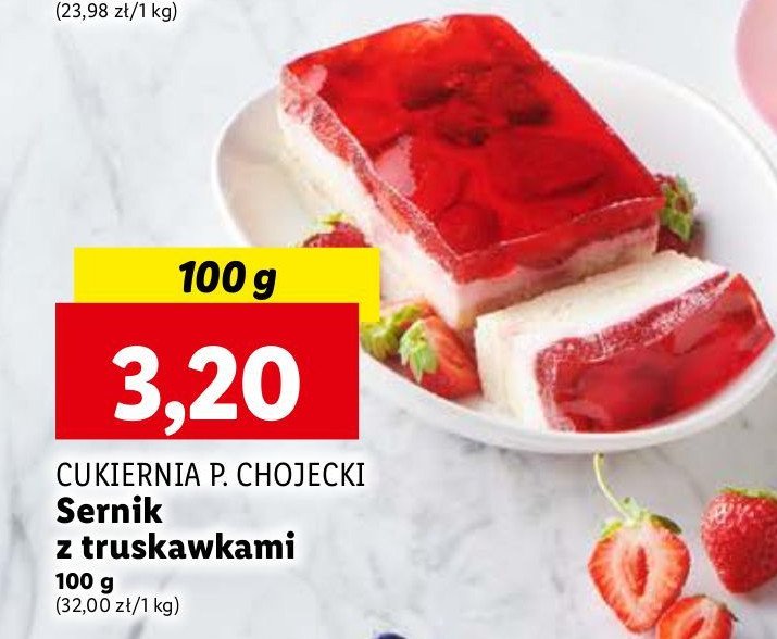 Sernik z truskawkami Chojecki promocja