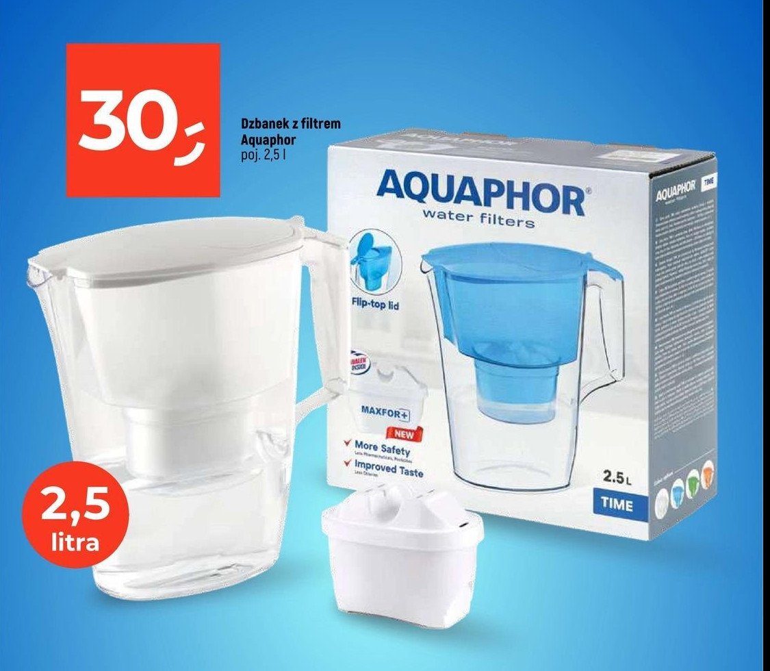 Dzbanek filtrujący do wody 2.5 l + wkład Aquaphor promocja w Dealz