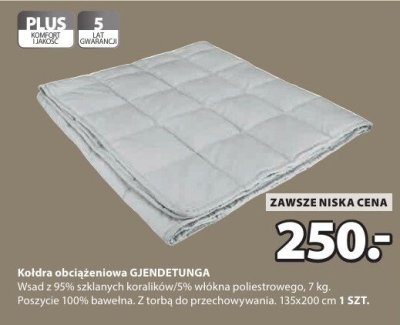 Kołdra obciążeniowa GJENDETUNGA promocja w Jysk