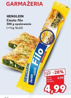 Ciasto filo Henglein promocja w Kaufland