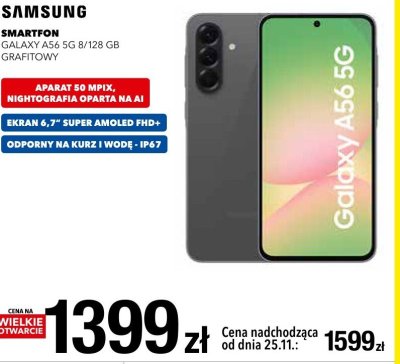 Smartfon Samsung GALAXY A56 5G 8/128 GB GRAFITOWY promocja w RTV EURO AGD