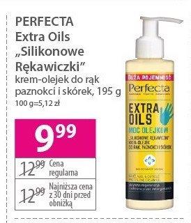 Krem-olejek do rąk silikonowe rękawiczki Perfecta extra oils promocja