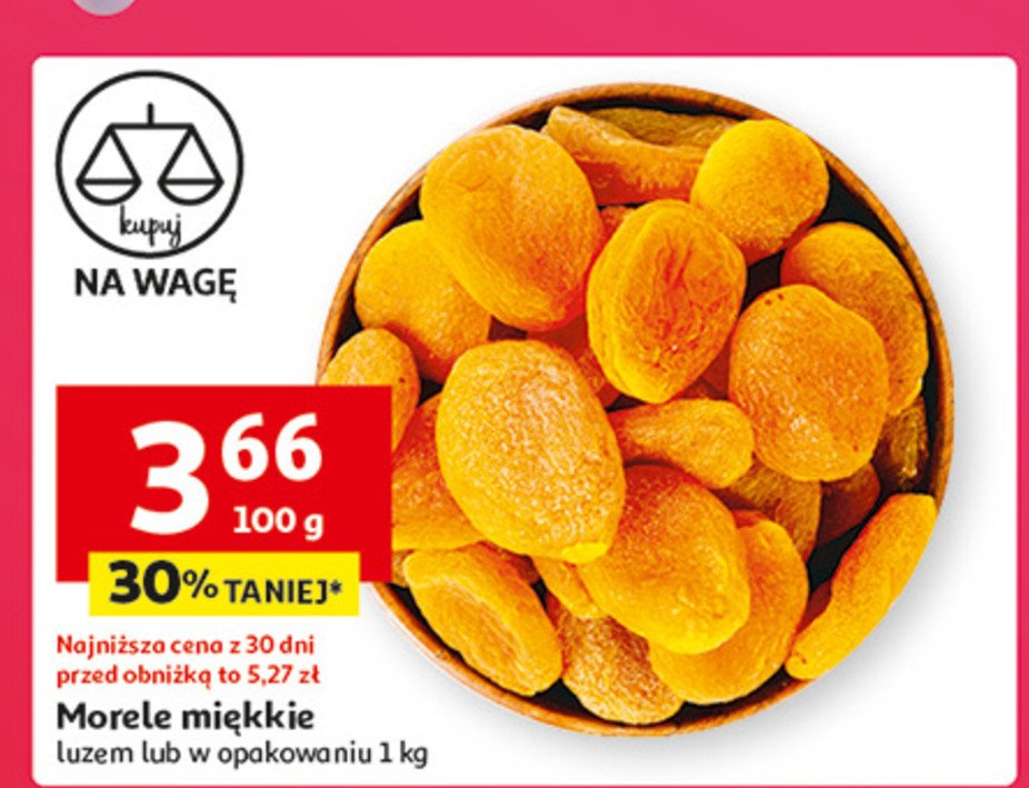 Morele suszone promocja w Auchan