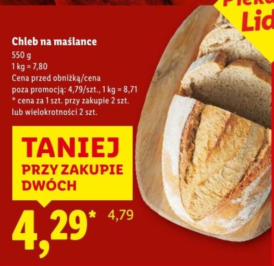 Chleb na maślance promocja w Lidl