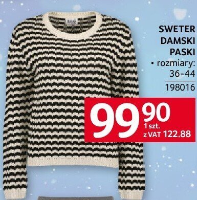 Sweter damski paski promocja w Selgros