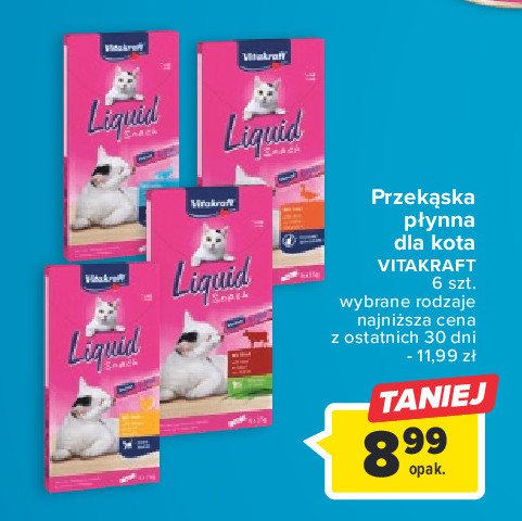Karma dla kota kurczak Vitakraft liquid snack promocja