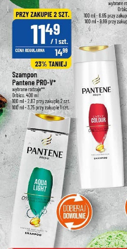 Szampon do włosów colour protect Pantene promocja