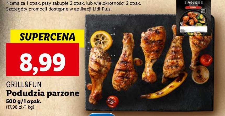 Podudzia parzone Grill and fun promocja