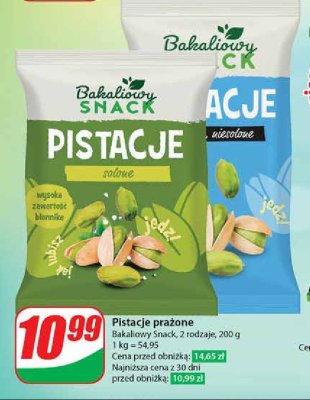 Pistacje prażone niesolone Bakaliowy snack promocja