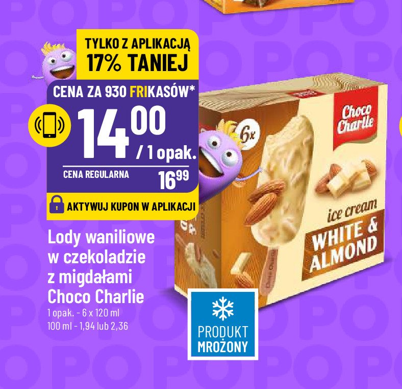 Lód white almond Choco charlie promocja