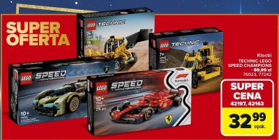 Klocki TECHNIC LEGO SPEED CHAMPIONS 76923, 77242 promocja w Carrefour Market