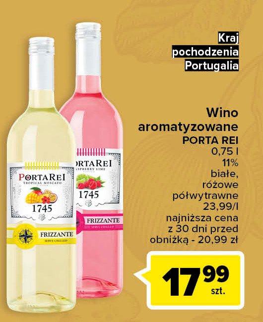 Wino Portarei 1745 frizzante tropical moscato promocja