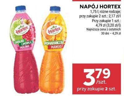 Napój Hortex, różne rodzaje promocja w Stokrotka