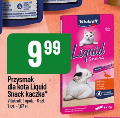 Przysmak dla kota Liquid Snack kaczka Vitakraft promocja w POLOmarket