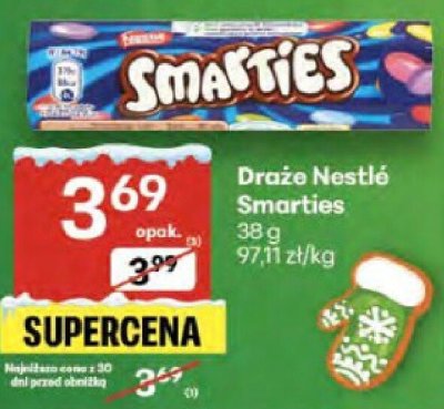 Draże Nestlé Smarties promocja w Delikatesy Centrum