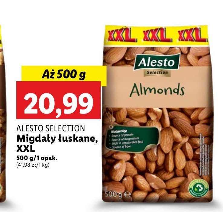 Migdały łuskane Alesto (Lidl) promocja w Lidl