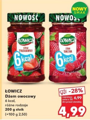Dżem owocowy 6 kcal, różne rodzaje promocja w Kaufland
