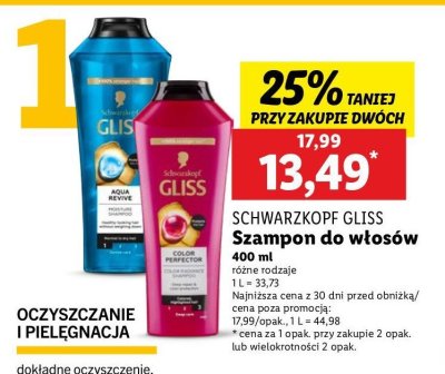 Szampon do w艂os贸w GLISS KUR AQUA REVIVE promocja