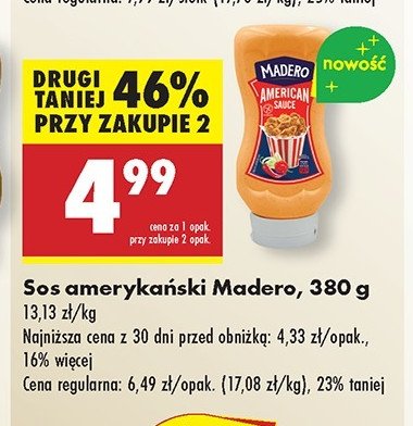 Sos american sauce Madero promocja w Biedronka