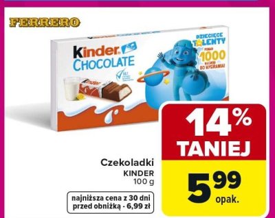 Czekoladki Kinder Chocolate promocja w Carrefour