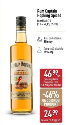 Rum Captain Hopking Spiced promocja w Aldi